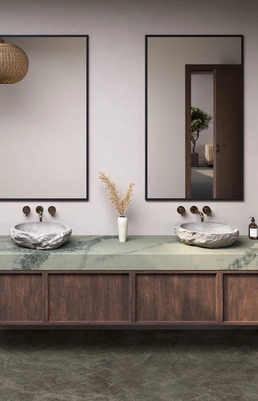 Caesarstone ICON 8477 Ocean Sage Bathroom