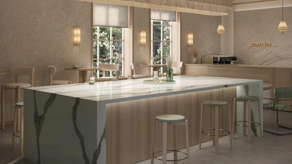 Caesarstone 8104 Calacatta Thyme Kitchen