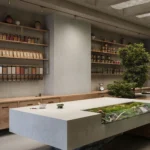 Caesarstone Porcelain 545 Fossillia kitchen