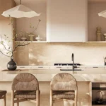 Caesarstone Porcelain 584 Opal Taj modern kitchen with iseland